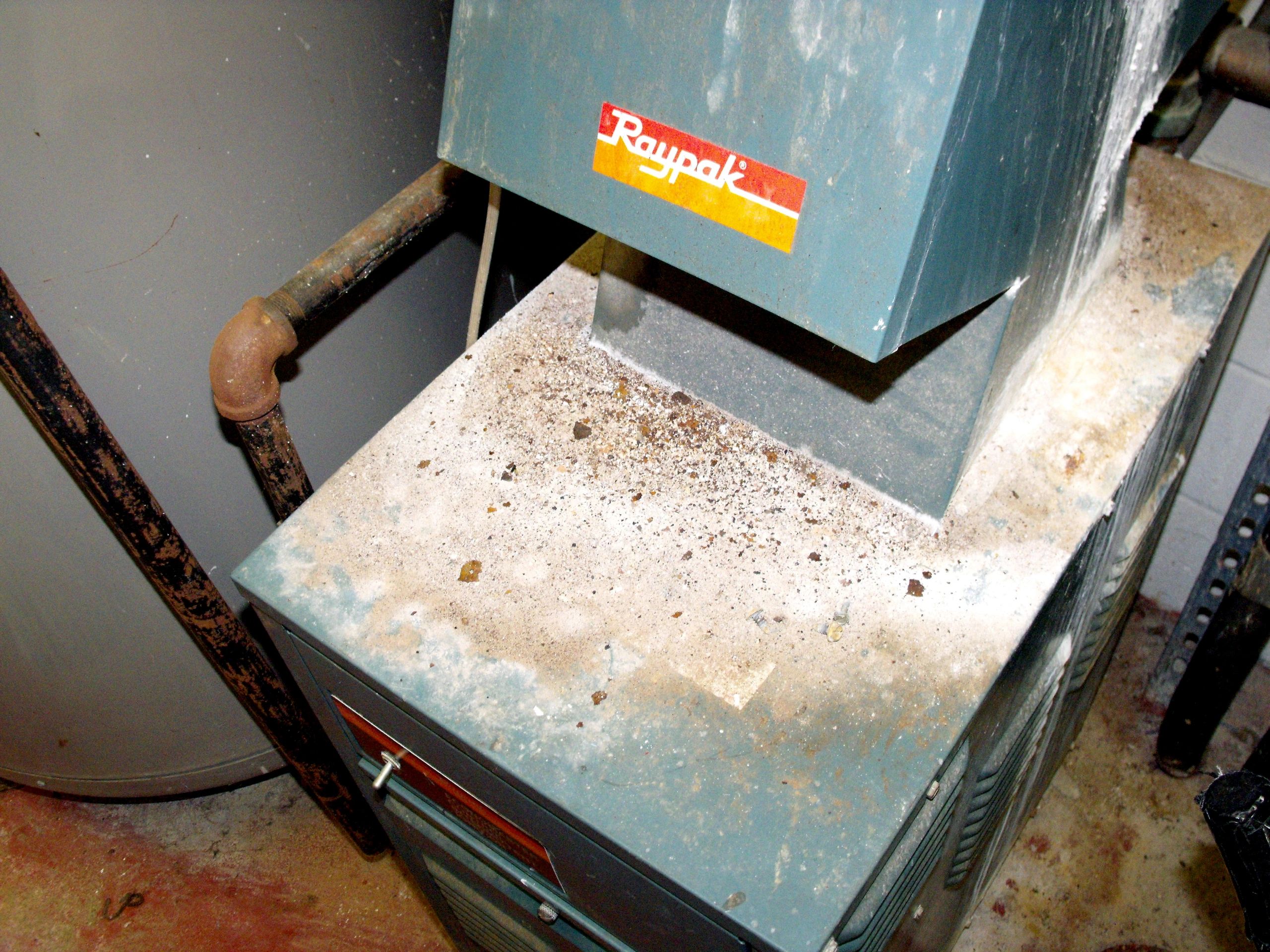 Do you see rust on the water heater?